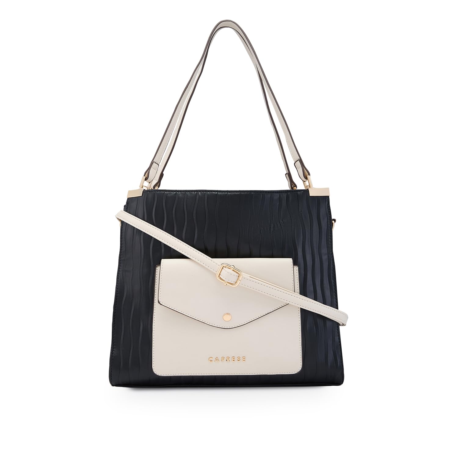 Caprese Shyla Hobo, Black-Large | Self Designed Shoulder Bag for Women with Easy Front Access Pocket | Secure Top Zip | Perfect for Casual & Daily Use (B0DDCNMC5S) Amazon Price History, Amazon Price Tracker