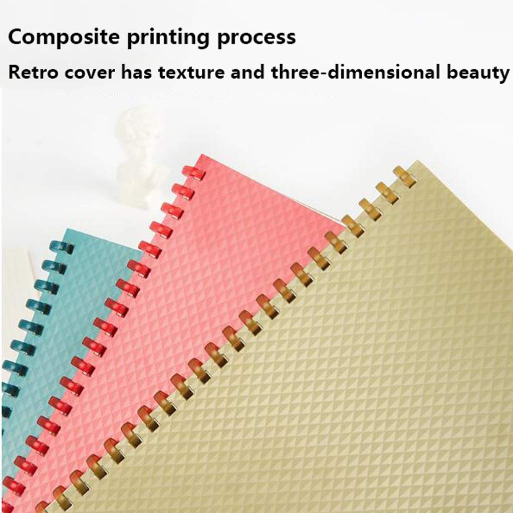 Journal Spiral Hardcover Papier doublé Notebook Papier de Bureau Perfect Perfect Portable Notepad for College Homeschool (Color : White)