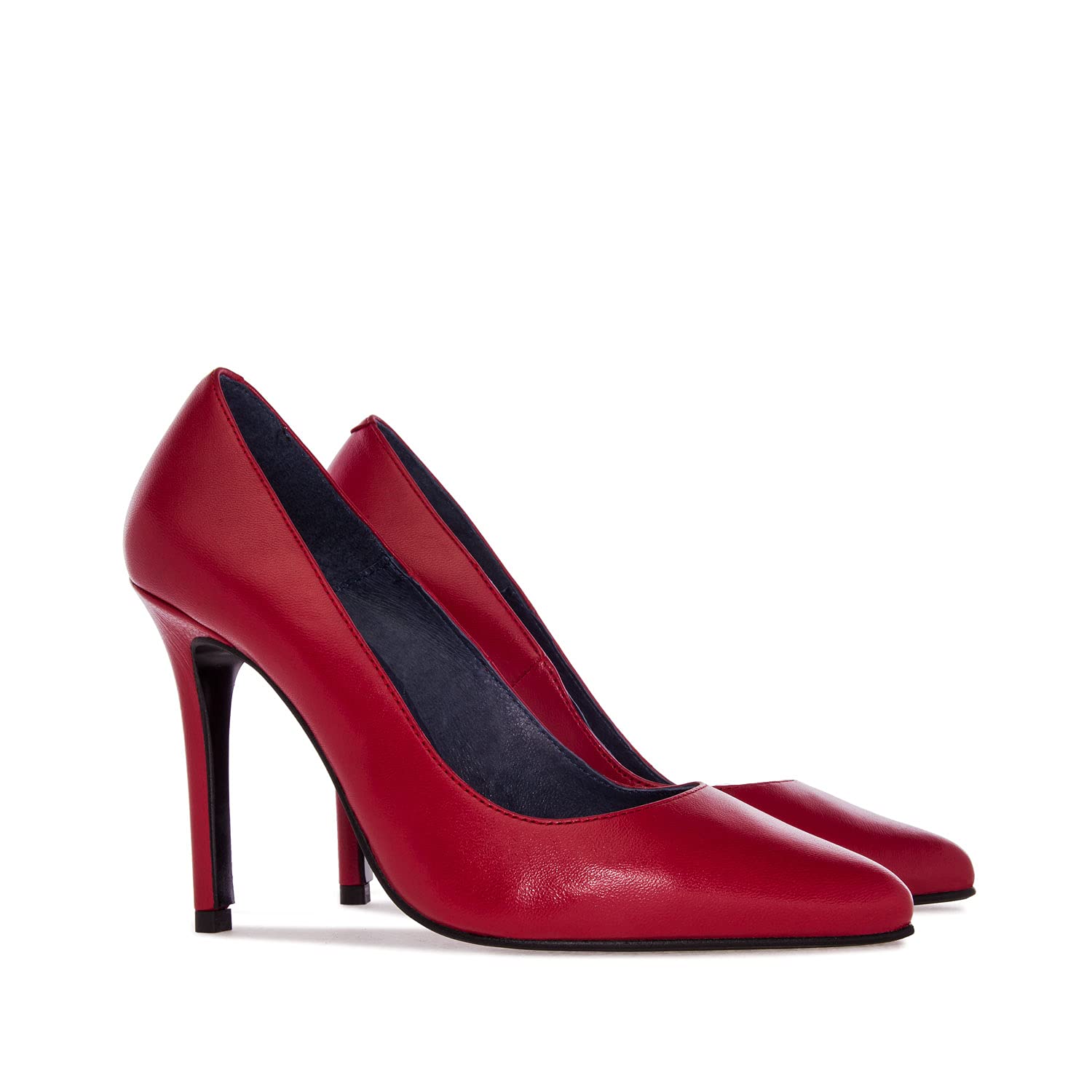 Andrés Machado - Zapato tacón en Piel/Ante Invierno y Verano Mujer y Adolescente - Diana -Punta Fina - tacón de Aguja - Hecho en España - Tallas pequeñas y Grandes 32/35-42/45