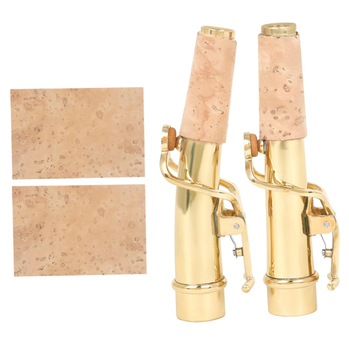 HEMOTON 1set Collo Per Ottone Con Fodere Collo Dritto e Per Soprano Saxophone Accessori Per Musicisti e Amanti Del Jazz