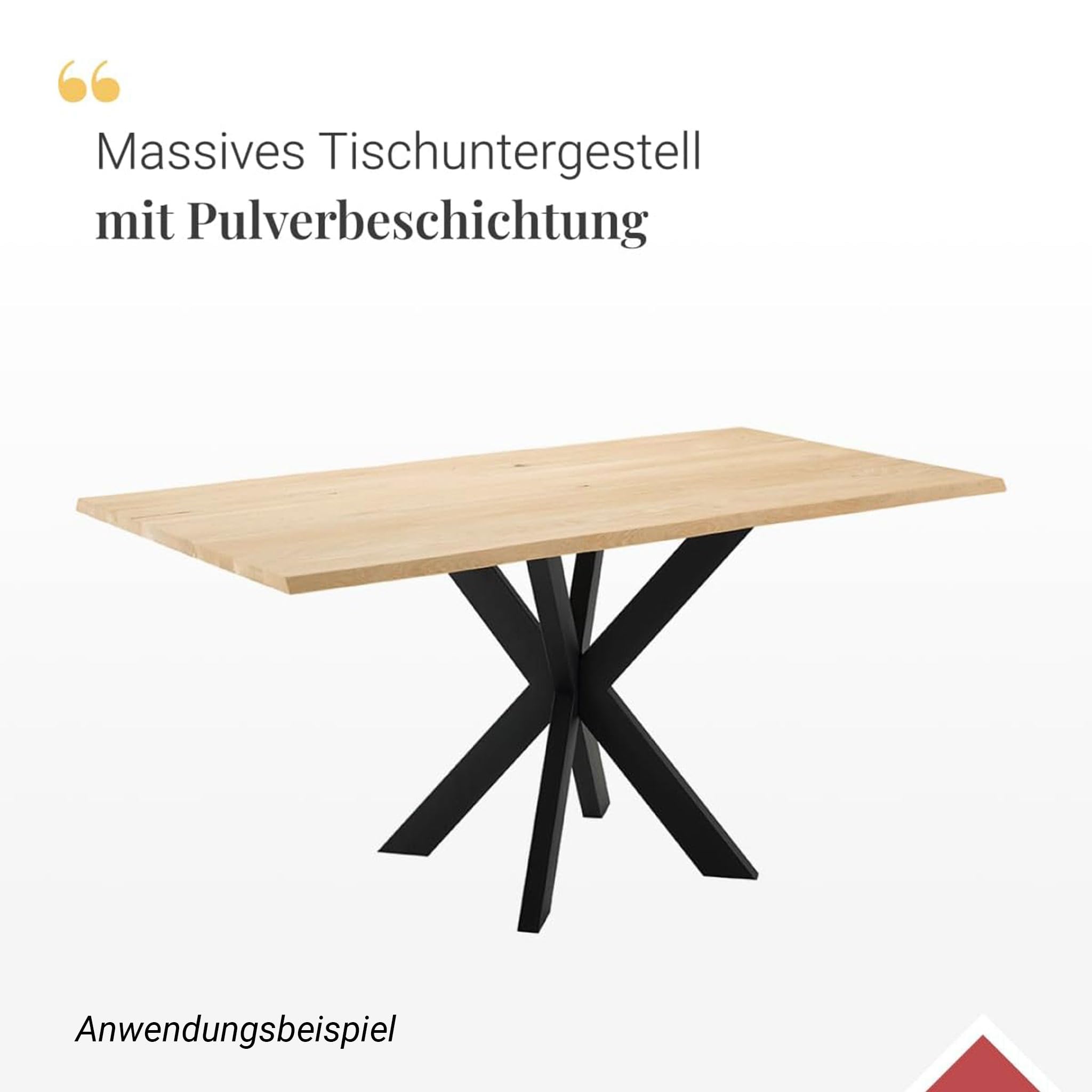 Tischbeine in Spider-Form Schwarz | Gefertigt aus hochwertigem Stahl | Geeignet zur Anbringung an Tischplatten | Stabil & Langlebig | Schwarze Beine für deinen Tisch (Spider 76)
