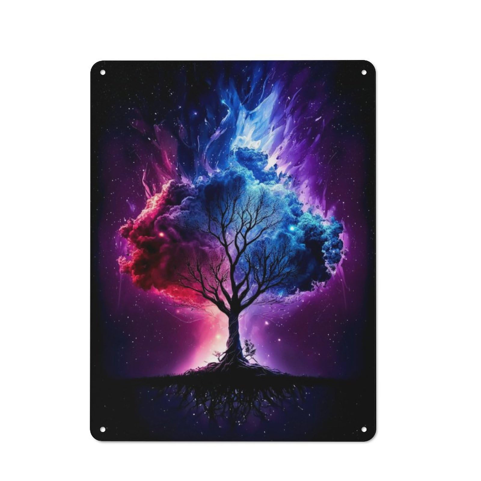 Junmoney Tree Of Souls Vintage Tin Sign 40X30cm Featuring For Workshop Wall, Gift For Metal Sign Collectors During The Christmas Season
