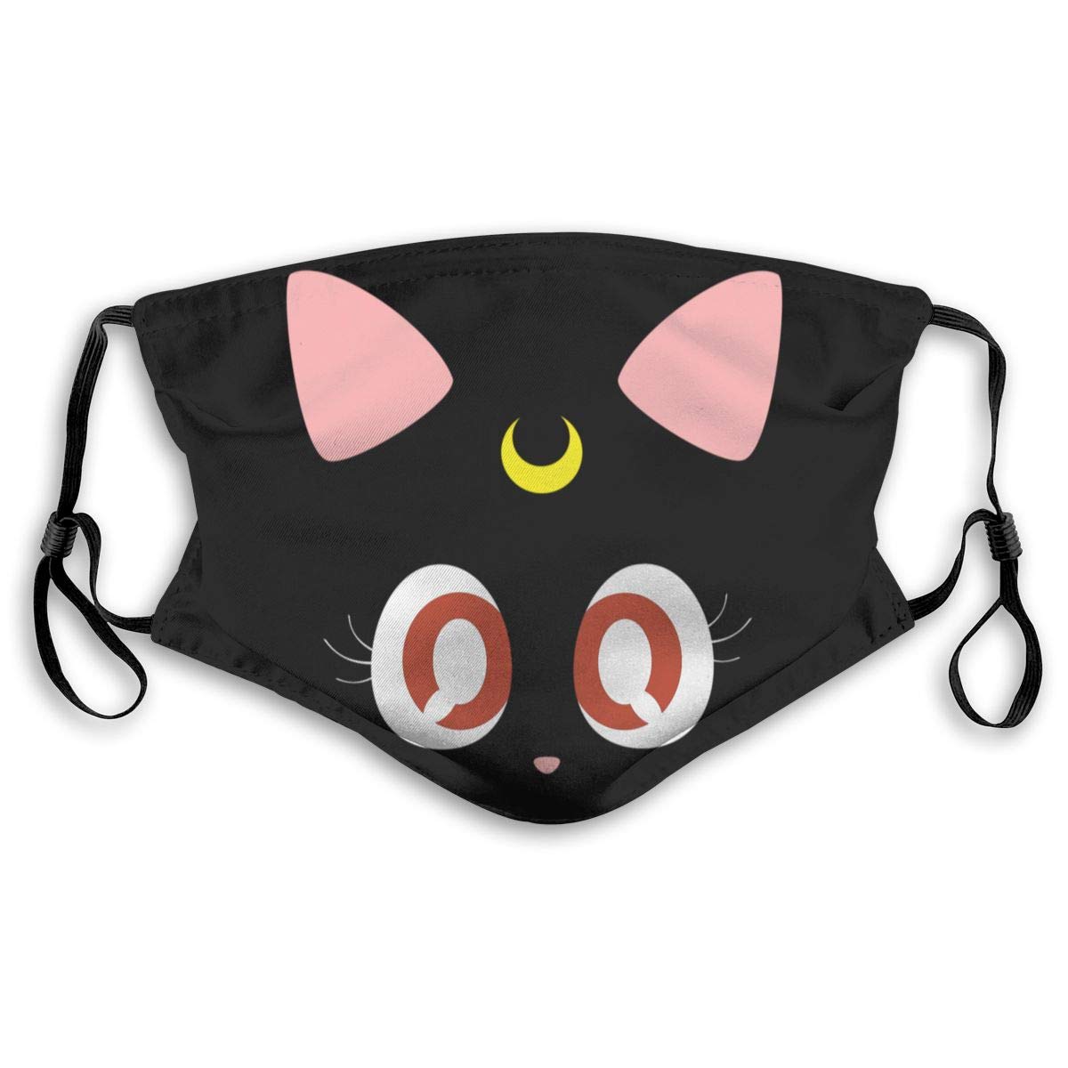 Luna Kawaii Cat Unisex Adult Washable Reusable Dust Mouth Cover Ma-sk With Filter For Cycling Camping Travel Safety Ma-sk Anti-smog PM2.5 Ma-sk