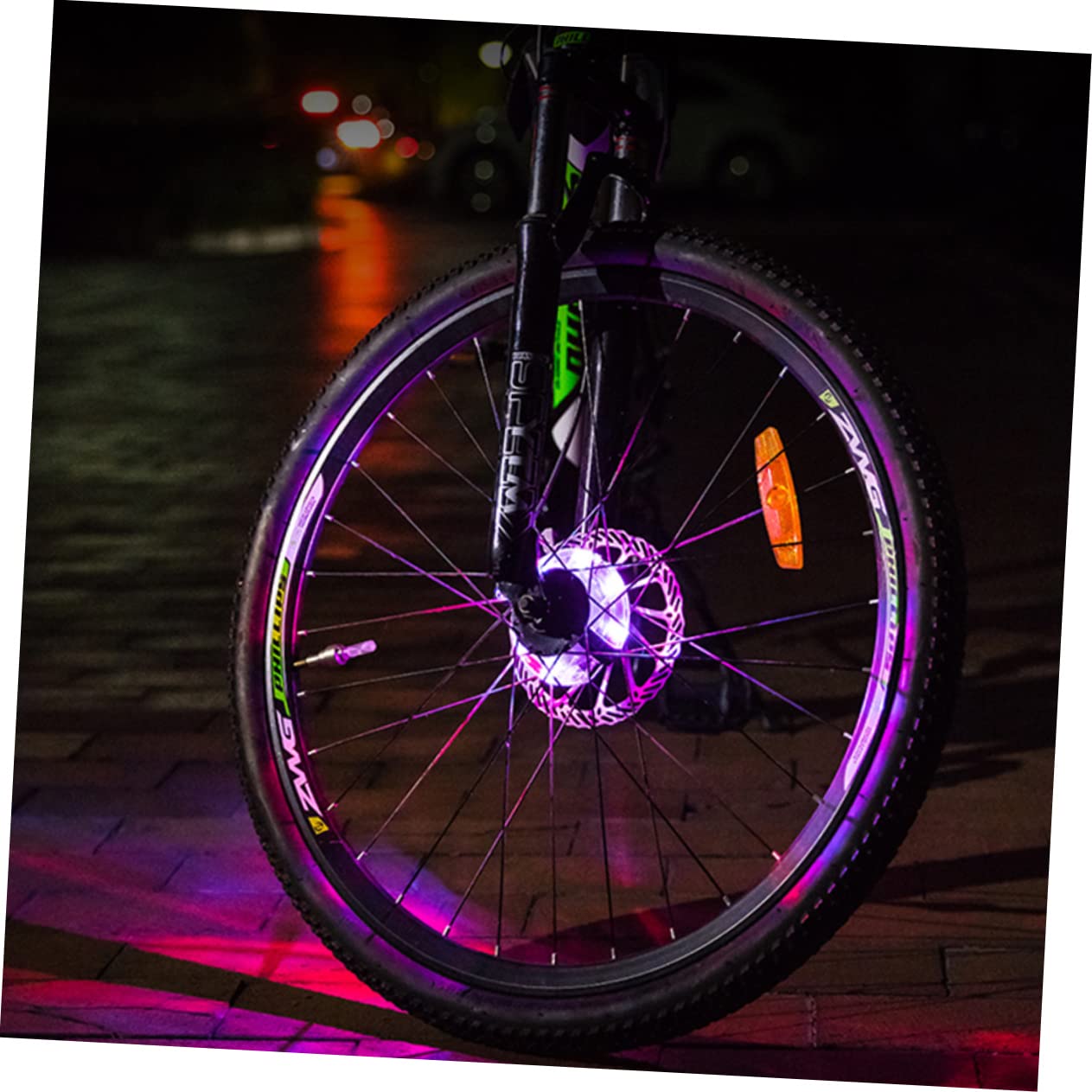 Toddmomy 3pièces Lampe De Roue De Vélo Étanche LED USB Rechargeable Lumière Avertissement pour Cyclisme Nocturne Accessoire De Sécurité