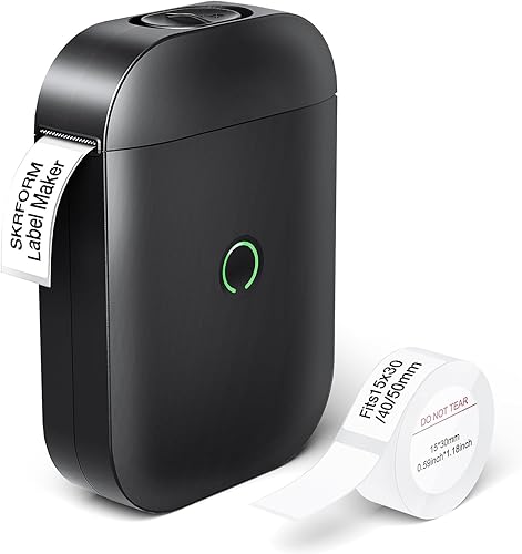SKRFORM Máquina etiquetadora con cinta, impresora de etiquetas Bluetooth D11 Pro, mini etiquetadoras con múltiples plantillas, pequeña máquina para