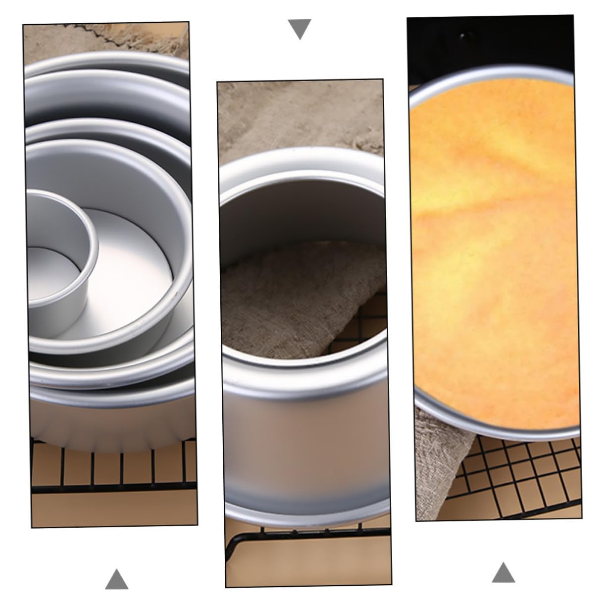 Molde Redondo para Pastel Antiadherente Aluminio y Diseño Desmontable Fácil de Limpiar para Repostería DIY