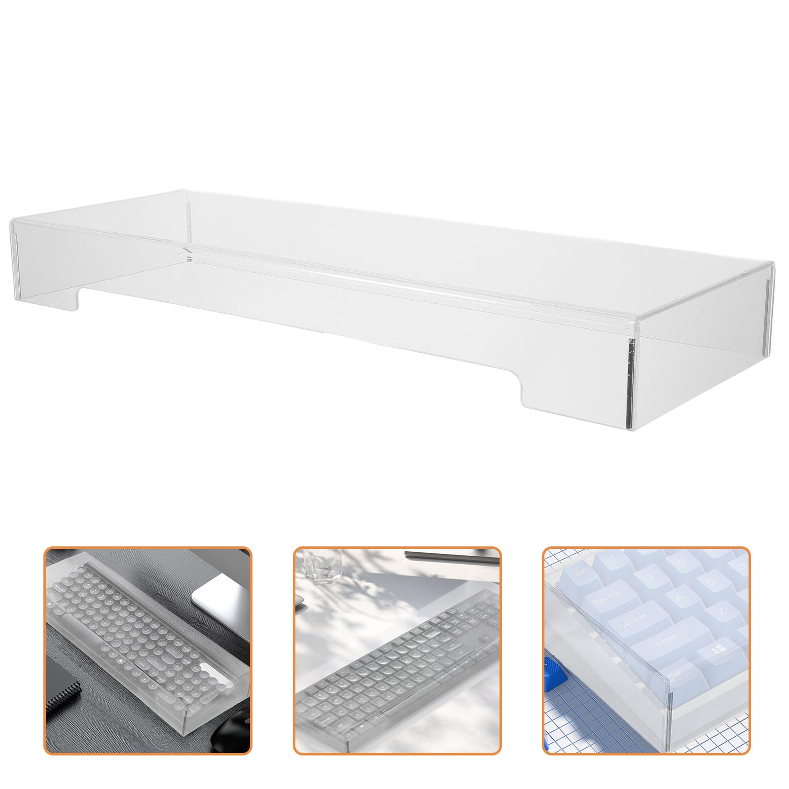 CLISPEED Copritastiera Antipolvere in Acrilico Bianco Resistente ai Graffi per Protezione Tastiera Computer Portatile per Uso Quotidiano e Gaming