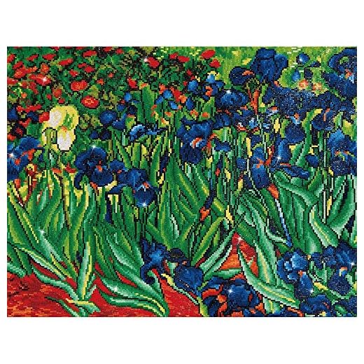 DIAMOND DOTZ Diamond Painting de Van Gogh. Cuadro de Diamantes 5D de Iris. Kit Completo de Pintura con Diamantes de 55.90 x 71.12 cm
