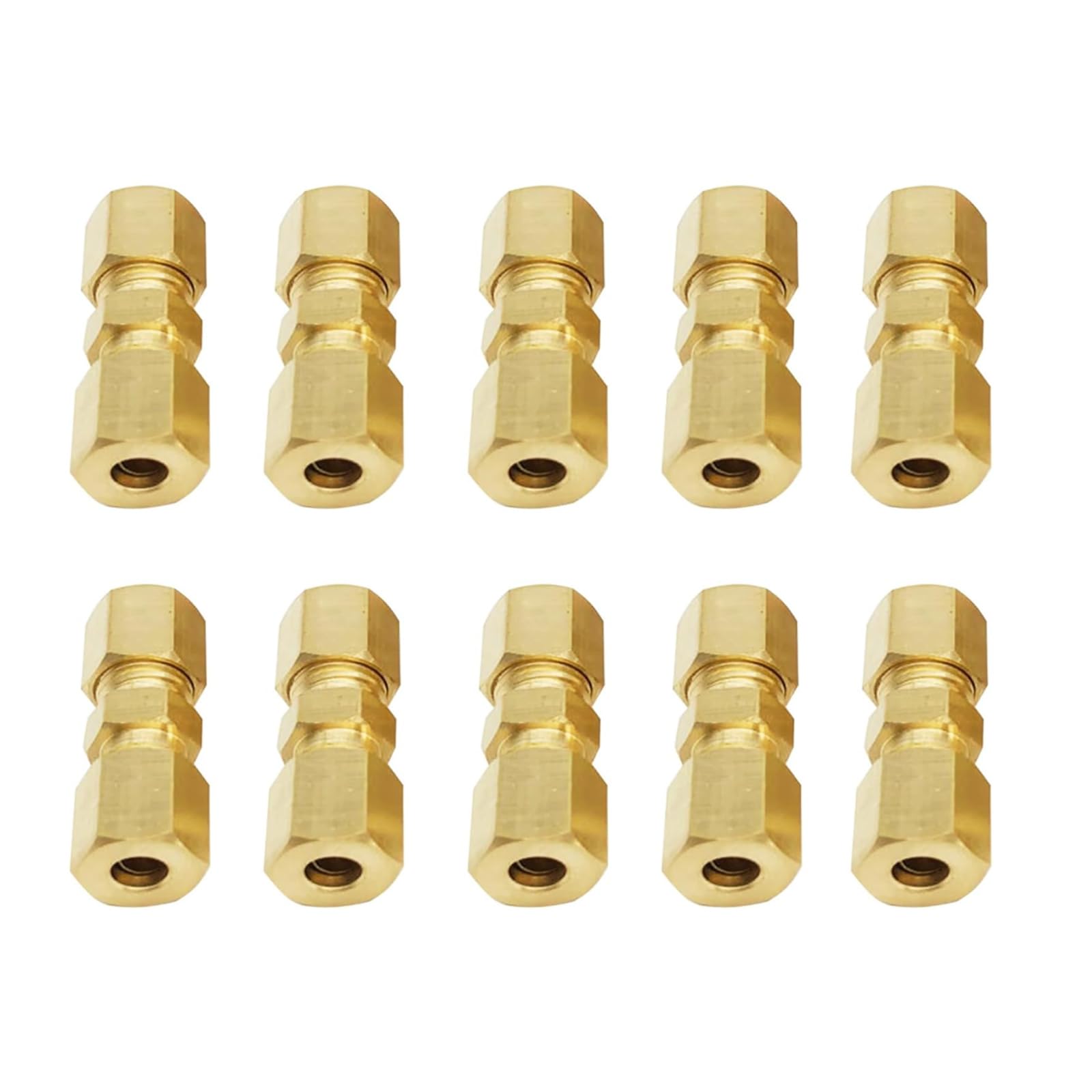 DIIOOMIEEU 10Pcs Brake Line Adapter Fittings 4.75Mm Brake Line Connectors Compression Tube Fitting Assortment for Vehicle Repairing