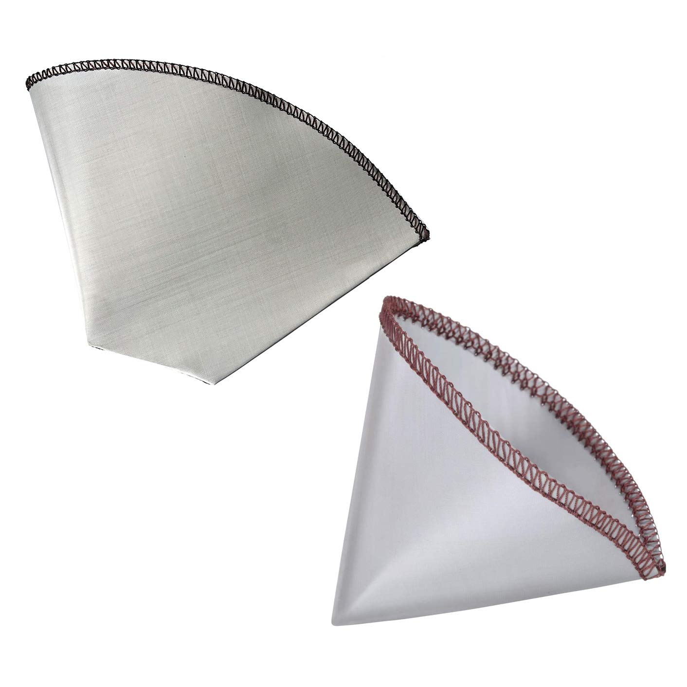 ZDdp Reusable Coffee Filter Stainless Steel Fine Mesh Coffee Filter Drip Trapezoid Taper Paperless Universal Coffee Filter
