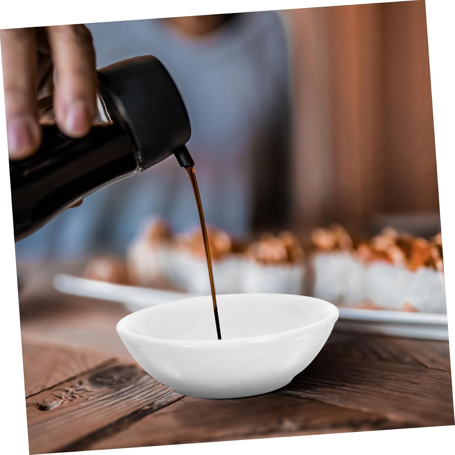 SHOWERORO White Ceramic Soy Sauce Dipping Bowls 12pcs for Appetizers