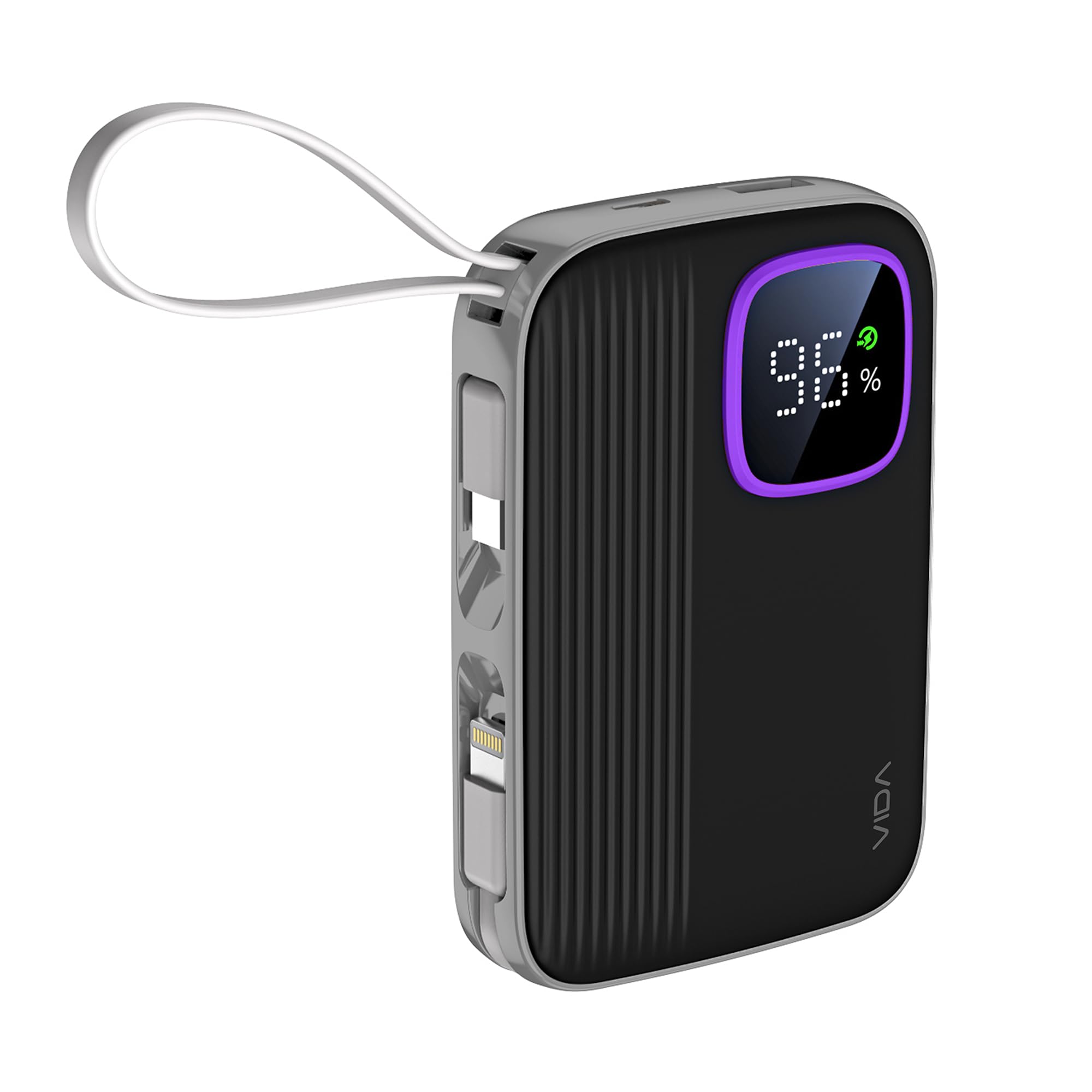 VIDA VoltBox 10-10000mAh Power Bank, 22.5 W Fast Charging, Digital LED Display, Integrated USB-C & Lightning Cables, Compact Portable Charger for Mobile Phones, Tablets, Cameras & Speakers-image-22