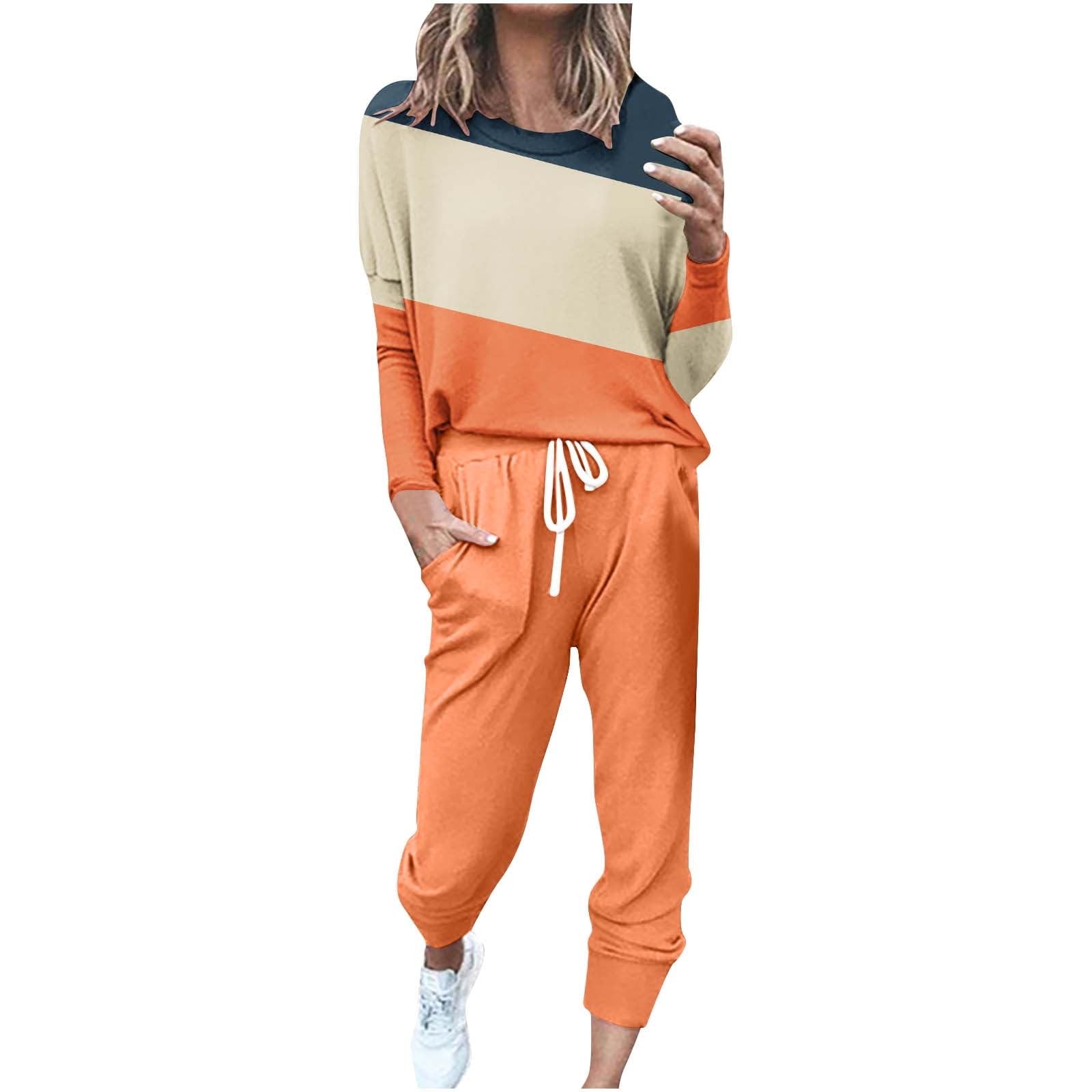 Damen Herbst‑Reise‑Set, Langarmshirt & Hochgeschnittene Jogginghose | Praktische Reisekleidung, komfortabler Trainingsanzug