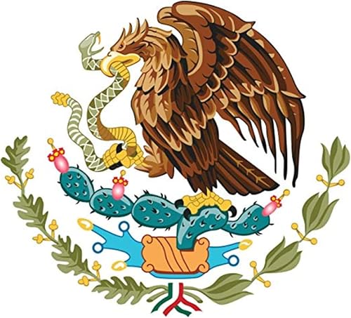 Escudo de armas de México - Decoración comestible para tartas, 8 pulgadas