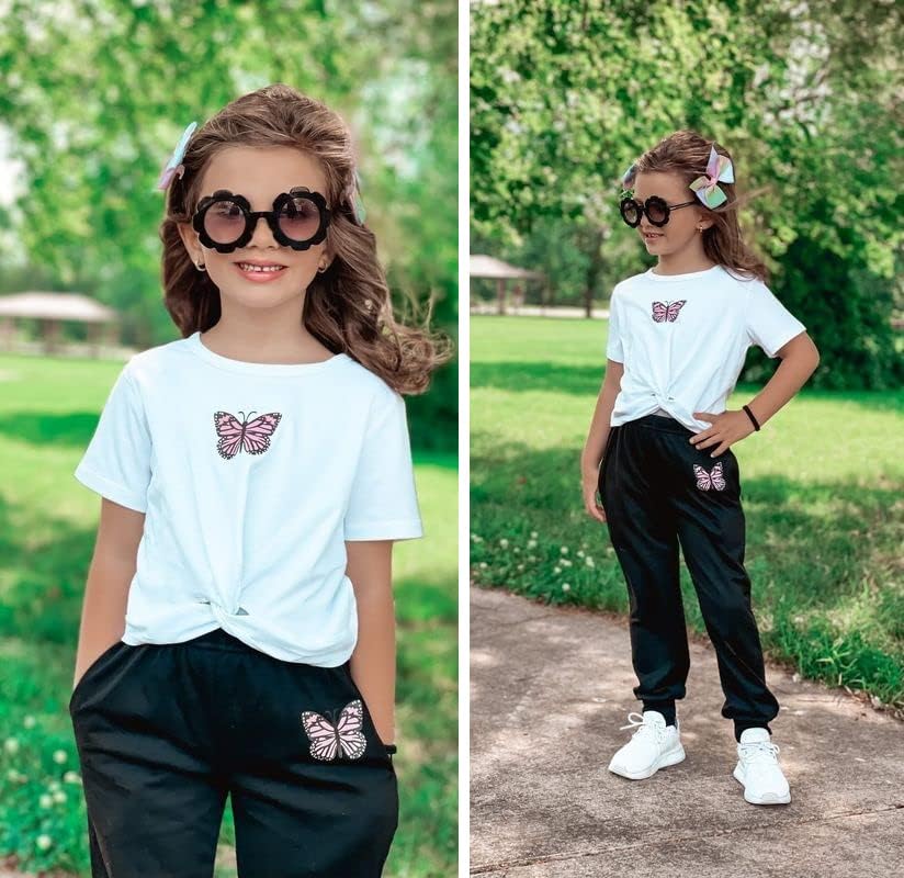 Miniatura 2 de Arshiner Conjuntos de ropa para niñas, teñido anudado, tops y pantalones deportivos, ropa deportiva, trajes deportivos de 4 a 13 años