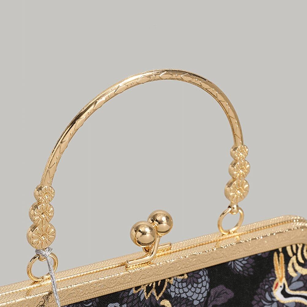 Amazon.co.jp: 中華風鶴刺繍イブニングバッグ アンティークスタイル