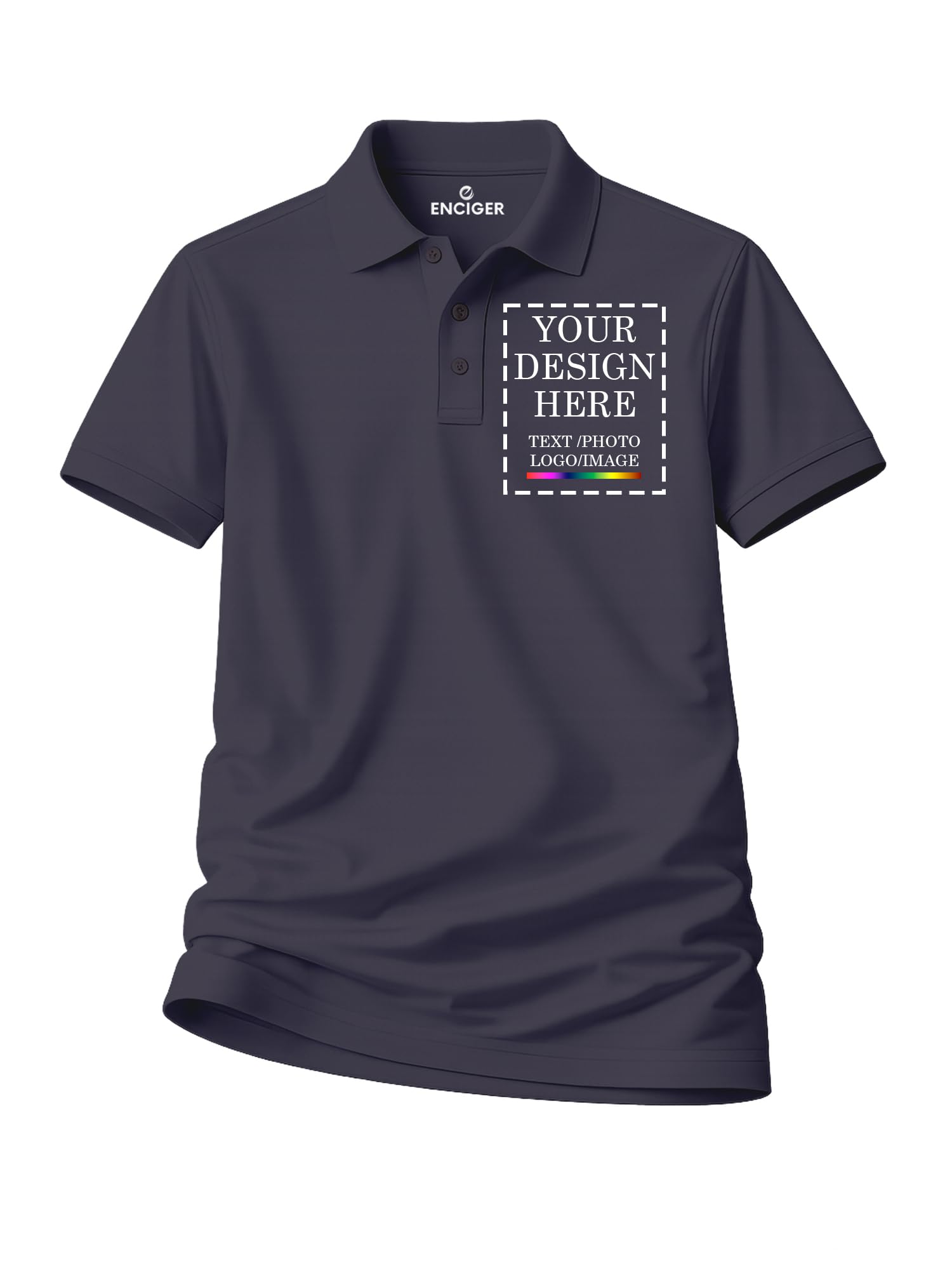 Women's Customized Polo T-Shirt Personalized Name Logo Print - Premium Cotton Collared Custom Tshirt-image-24