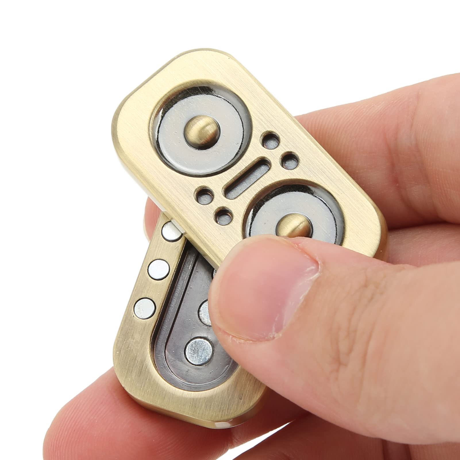 Cursore Magnetico del Fidget, cursore della Carta di Spinta del Poker del Metallo del Fidget, Giocattoli del Fidget dell'adulto dell'EDC ADHD Autism del Rilievo sensoriale (Oro)