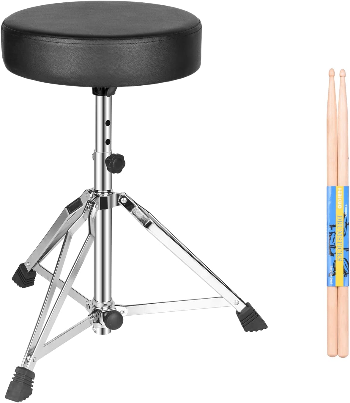 OUKMIC Drum Throne, Comfortable Adjustable Height Padded Drummer Stool