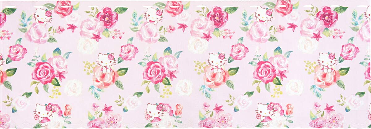 Amazon｜のれん工房 カフェカーテン ハローキティ ローズガーデン