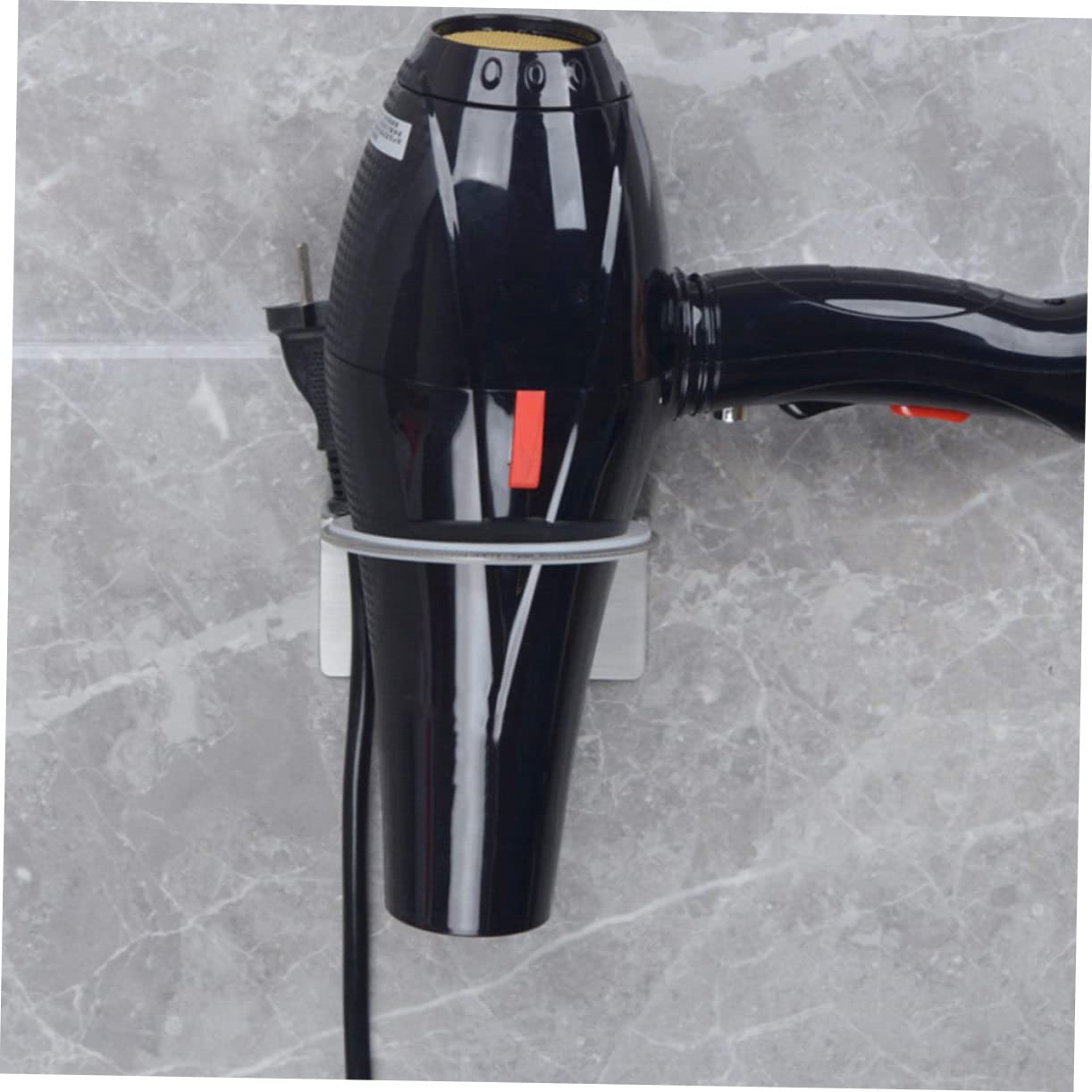 POPETPOP 3 Piezas 304 Soporte para secador de pelo soportes para estantes de pared portaherramientas para el cuidado del cabello organizador de casilleros estante para secador de pelo Metal