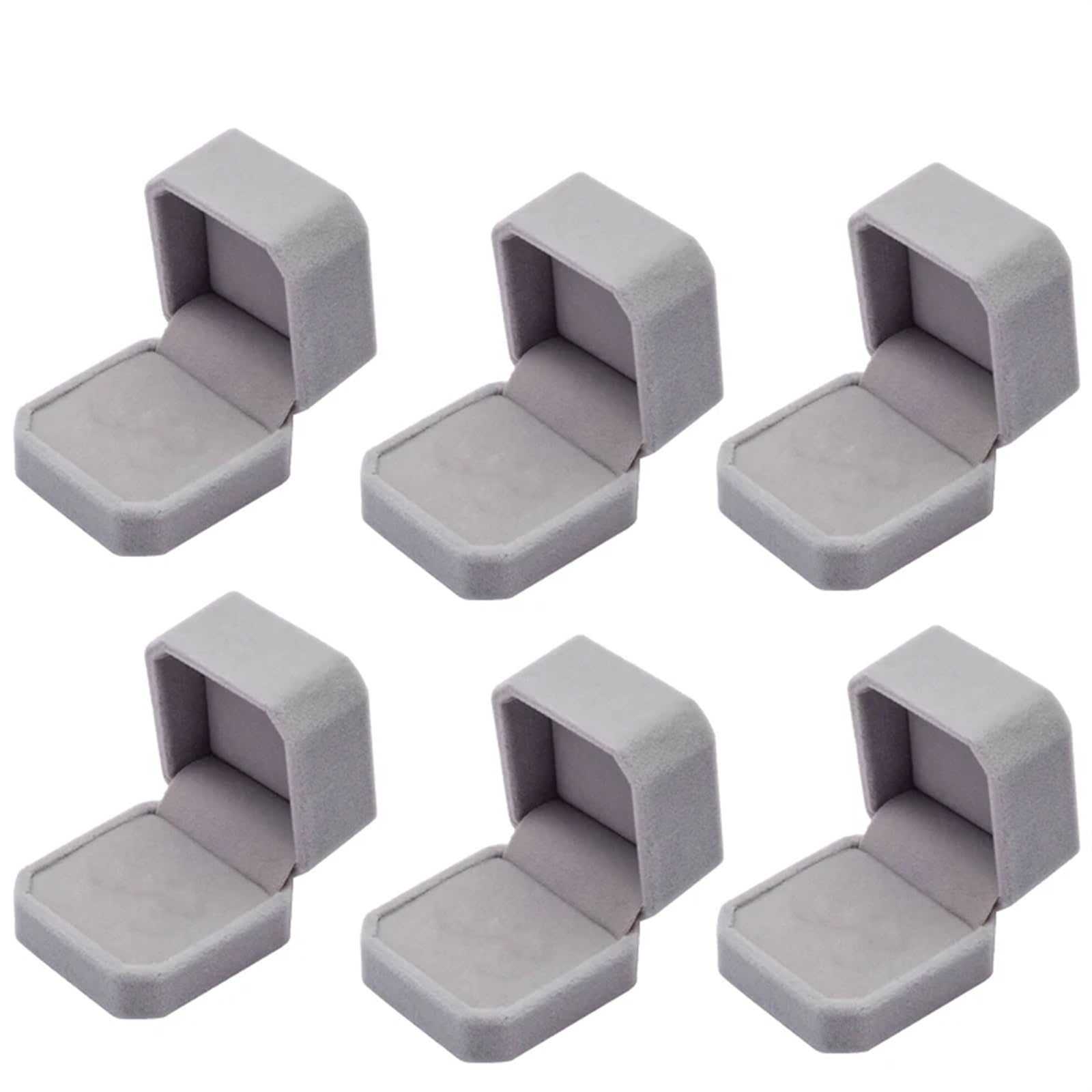 JFNKLFG Engagement Ring Boxearring Box Small Jewellery Organiser Boxes For for Proposal, Wedding(Grey)