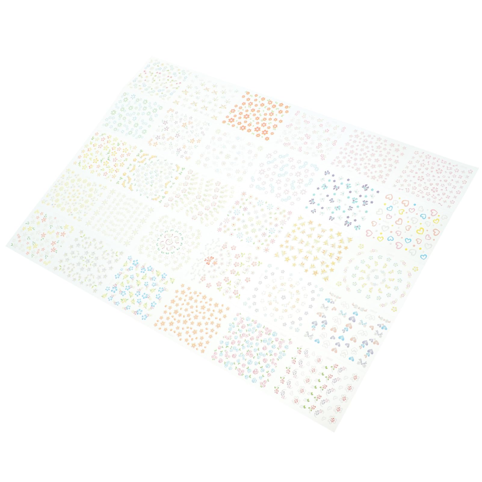 BESTYASH 5 Set Set Adesivo Per Manicure Arte Adesivi Per Unghie Fiori Linguette Adesive Per Unghie Uv Decalcomanie Per Unghie Di Fiori Adesivi Per Unghie Floreali 30 Fogli*5