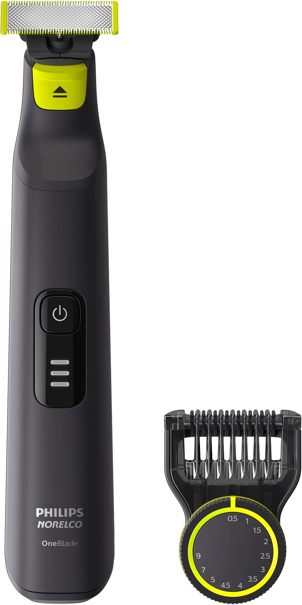 Philips Norelco OneBlade Pro Hybrid Electric Trimmer and Shaver, Black, 2 Piece, QP6530/70