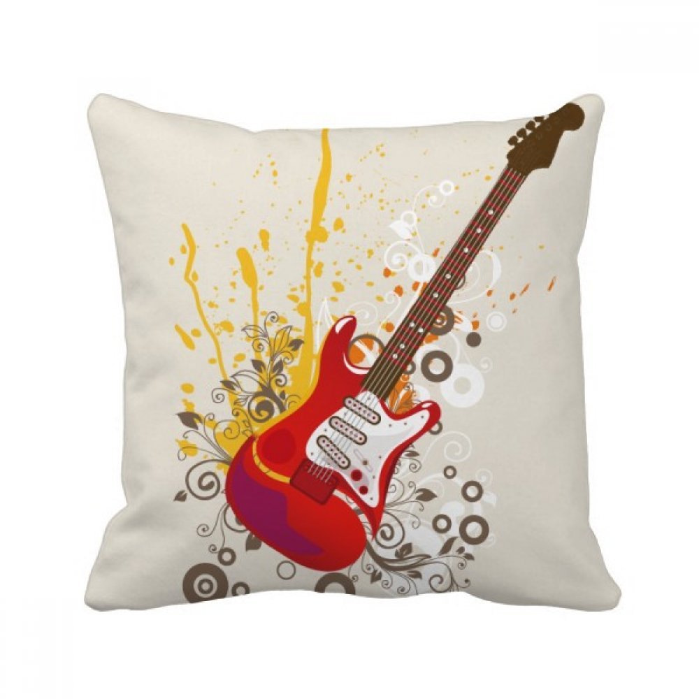 Coussin guitare bleu 40x40 cm pour corriger un canapé fade avec élégance