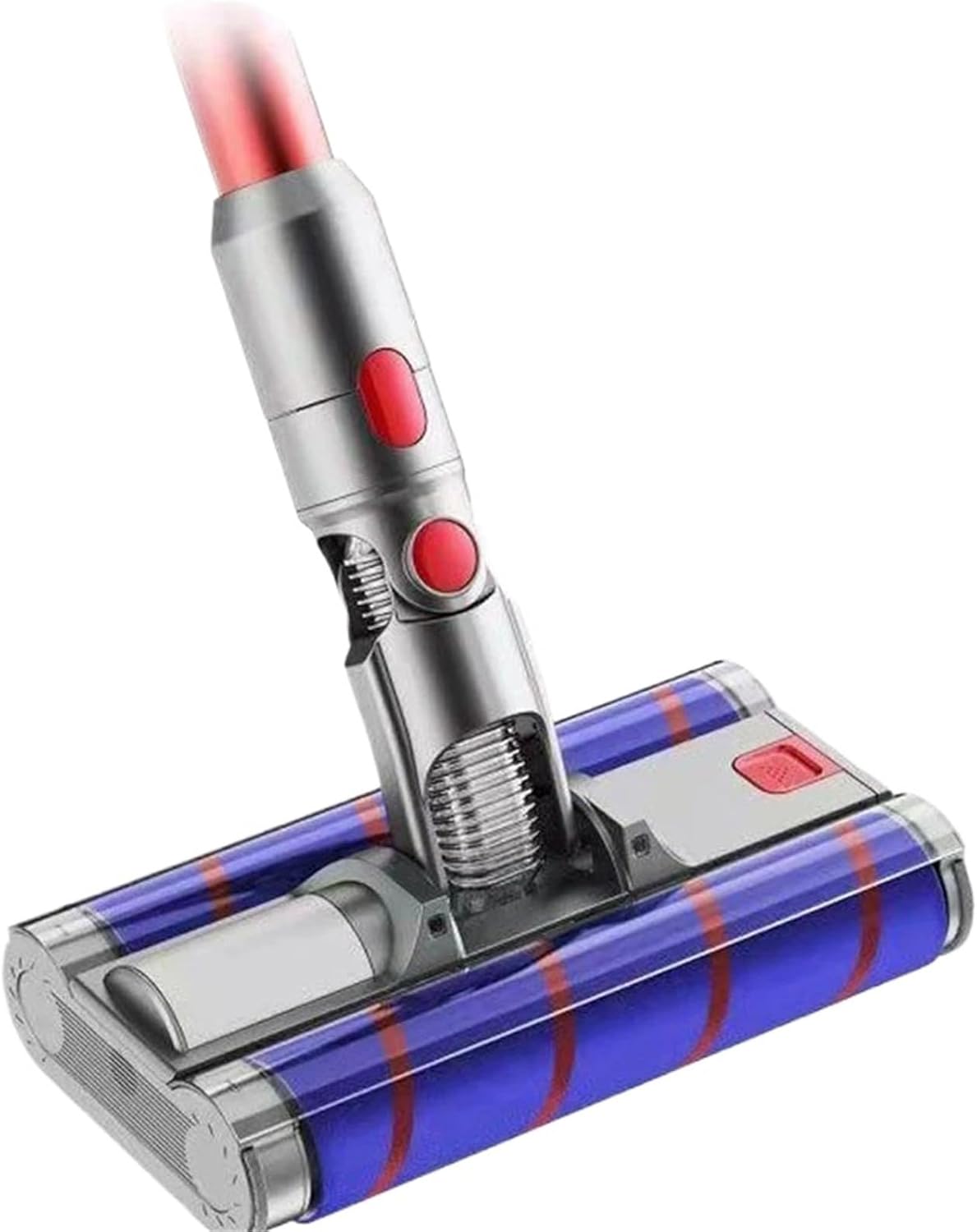 Compatible for V7 V8 V10 V11 V15 Vacuum Cleaner, Soft Double Roller Brush Floor Head with LED Headlights, Electric Motorized Cleaner Tool