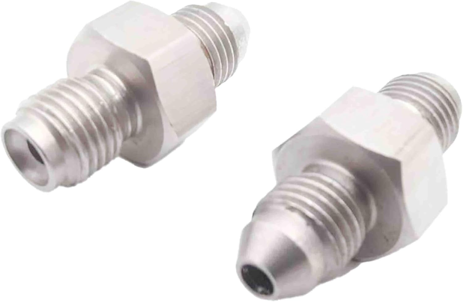 Stainless Steel 3AN to 3/8-24 Male Inverted Flare Brake Fitting, Set of 2