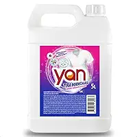 Tira Manchas Para Roupas Brancas e Coloridas Alvejante Em Liquido Sem Cloro Branqueador Yan 5 Litros