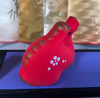 陶器　置物　共箱 即納！京焼 石田来之助 作 神苑鶏 置物 高21cm 共箱付 無傷