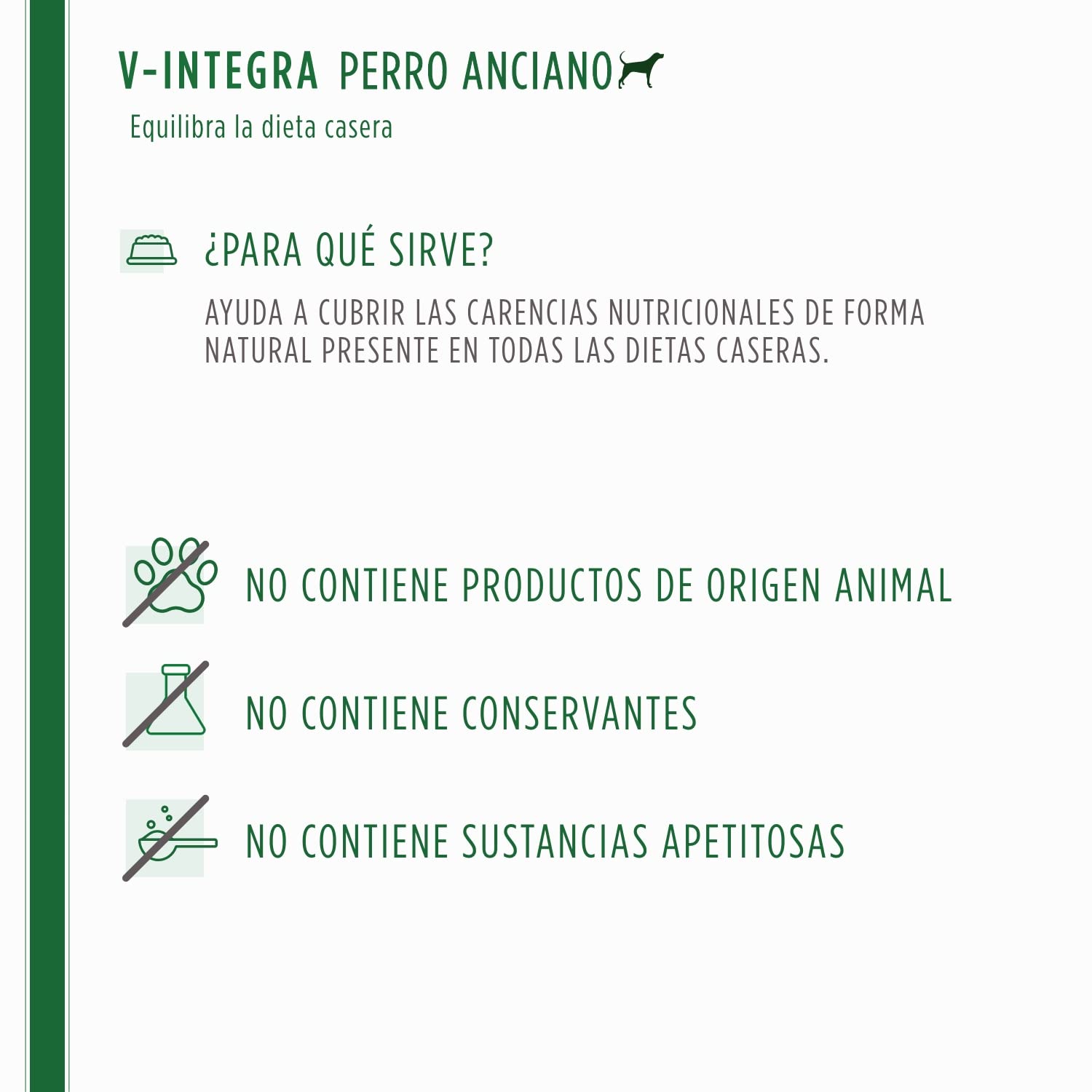 V INTEGRA Perro Anciano 200g, Suplemento Completo Rico en Vitaminas y Minerales para Equilibrar Dieta Casera y Barf, V Integra Vitaminas para Perros, Suplementos para Perros Made in Italy