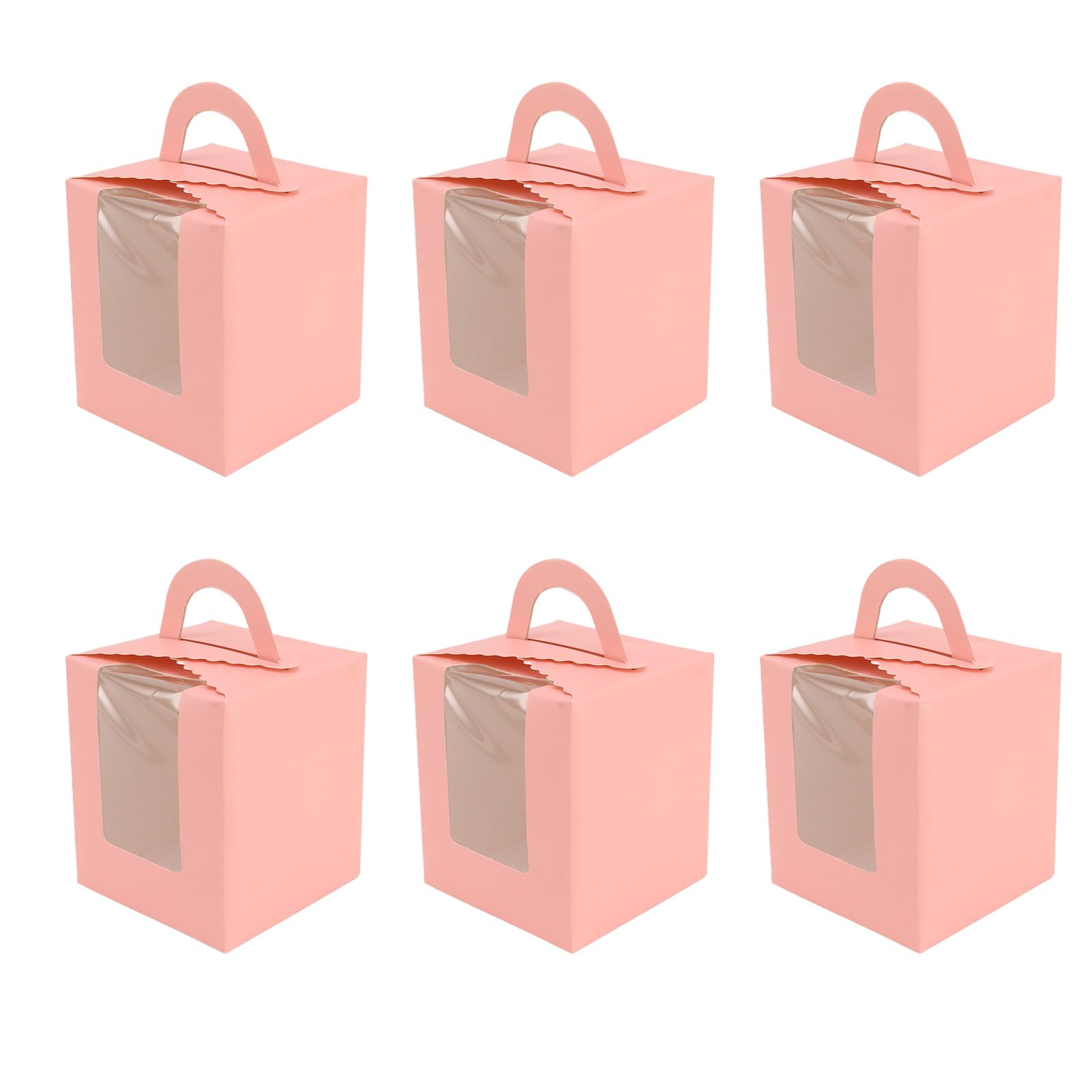 Scatole per Cupcake Muffin con Finestra Trasparente e Inserti