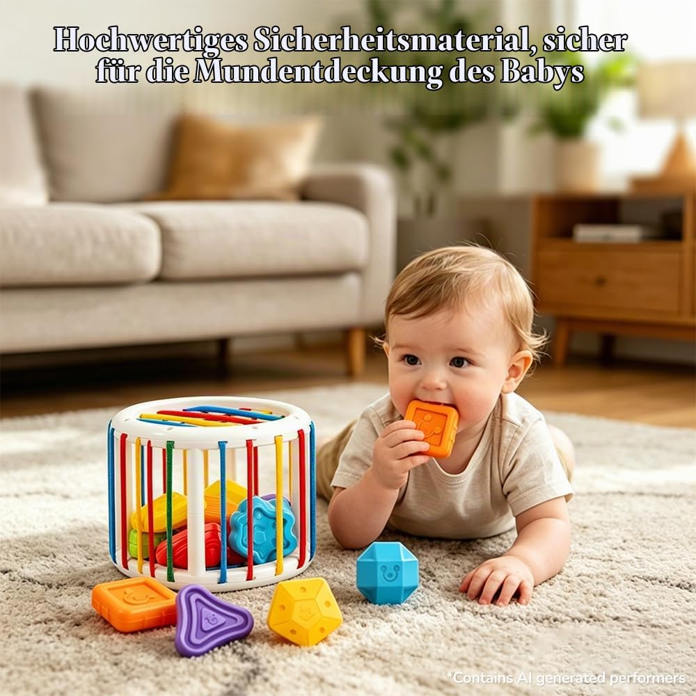 6 in 1 Spielzeug ab 1 Jahr, Montessori Spielzeug ab 1-2 Jahre Baby Spielzeug Kinder Spielzeug Lernspiele ab 1 2 3 Jahre, Geschenk Junge, Mädchen,Motorikspielzeug, Stapelspielzeug