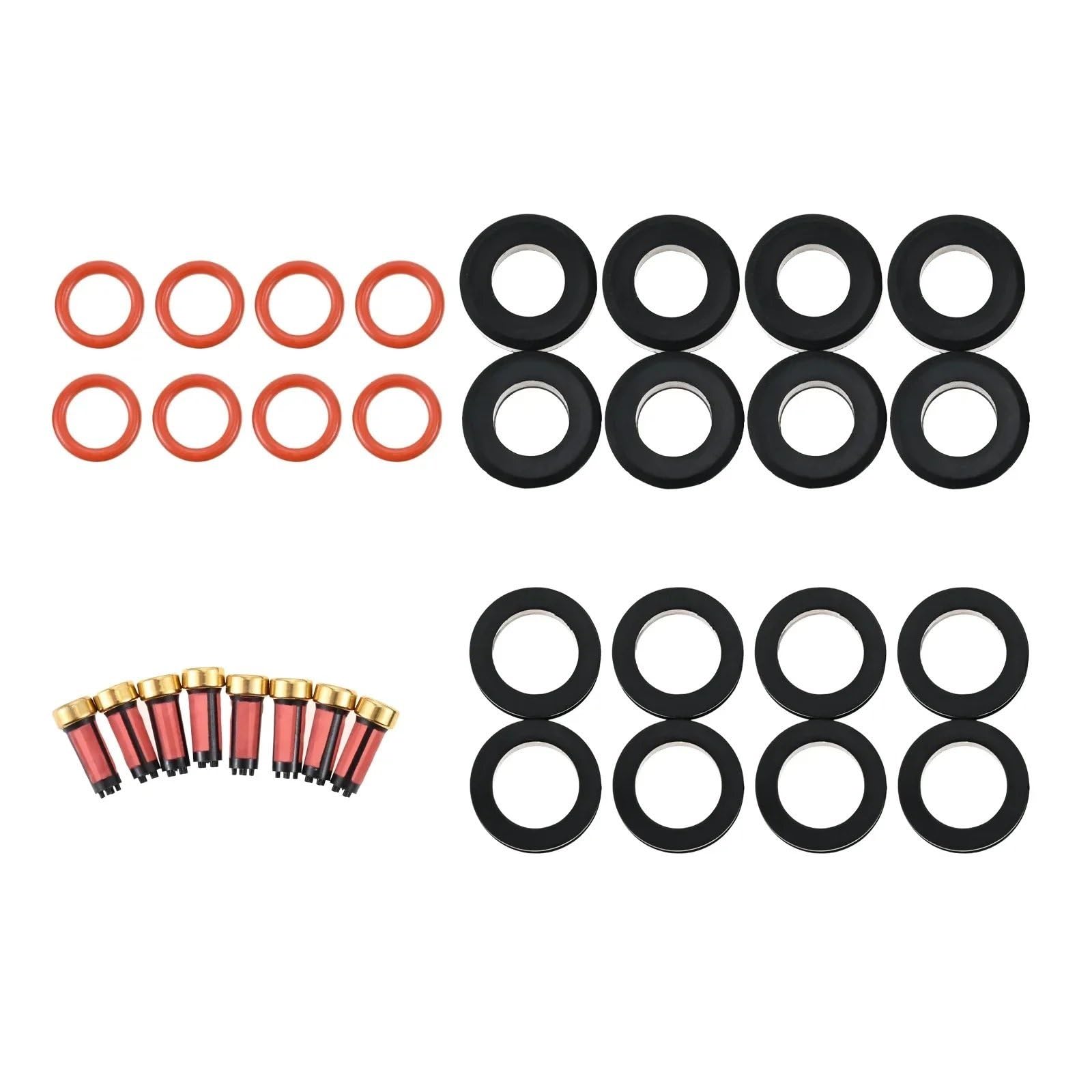 Fuel Injector 8 Sets 23250-50040 Fuel Injectors Seals Repair Kit For Toyota For 4Runner For Tundra For Lexus GX470 4.7L V8 1998-2005 Car Injector