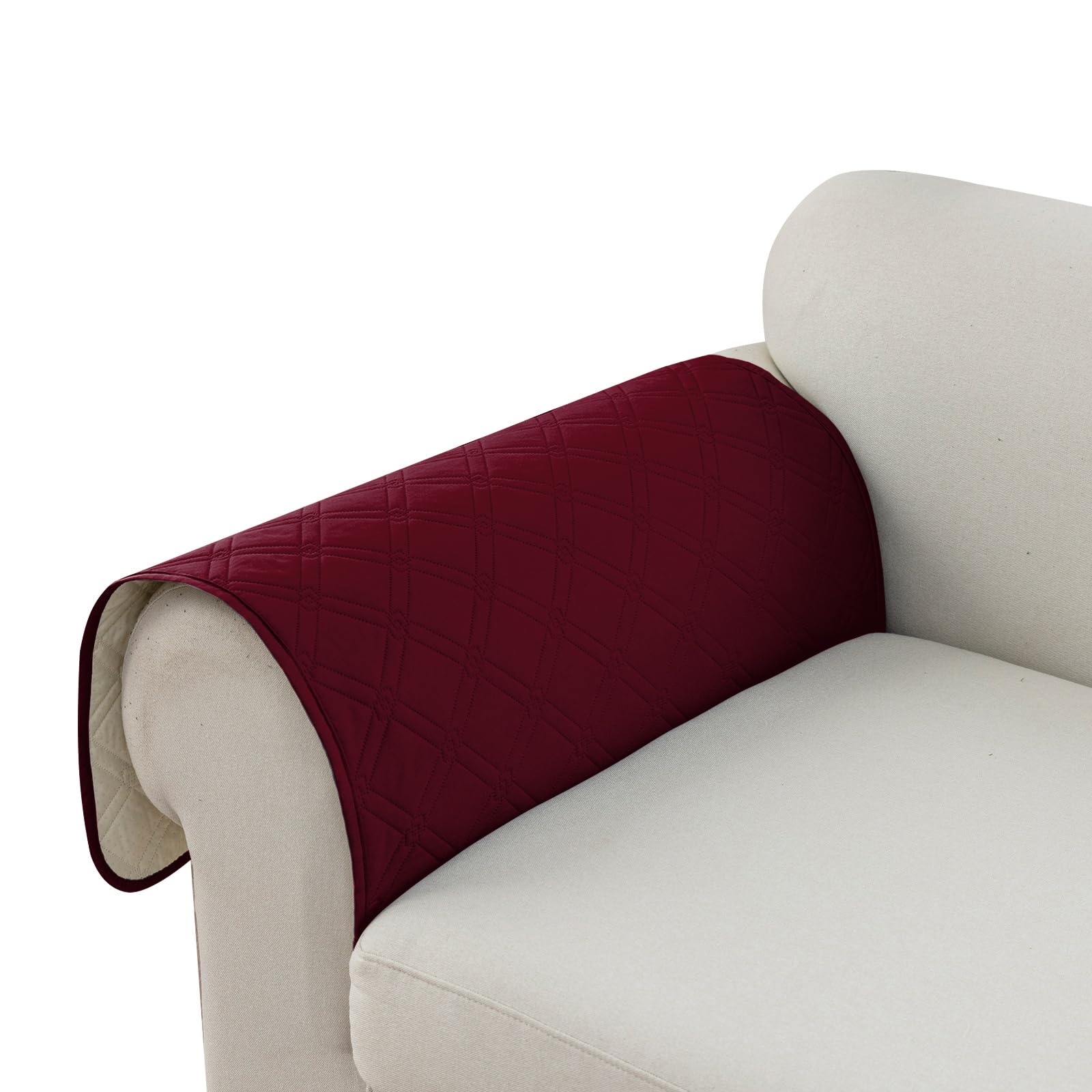 Genina Waterproof Sofa Arm Covers, Non-Slip Couch Arm Protectors for Pets