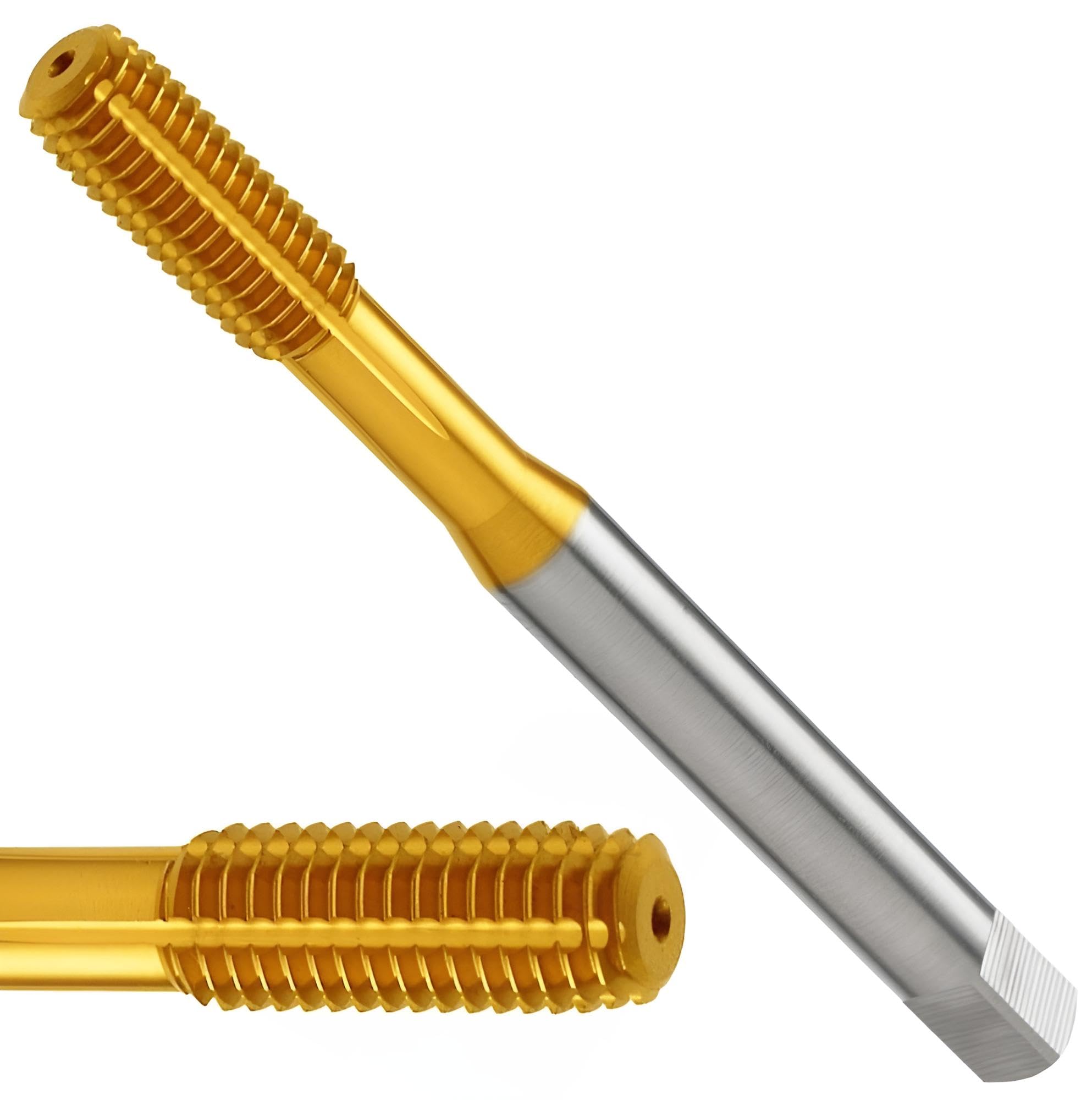 HSSE/PM Gewindeformer TIN, Gewindefurcher mit Ölnuten für metrisches Innengewinde, Form C, DIN371 mit 6HX Toleranz, 3xD (M6)