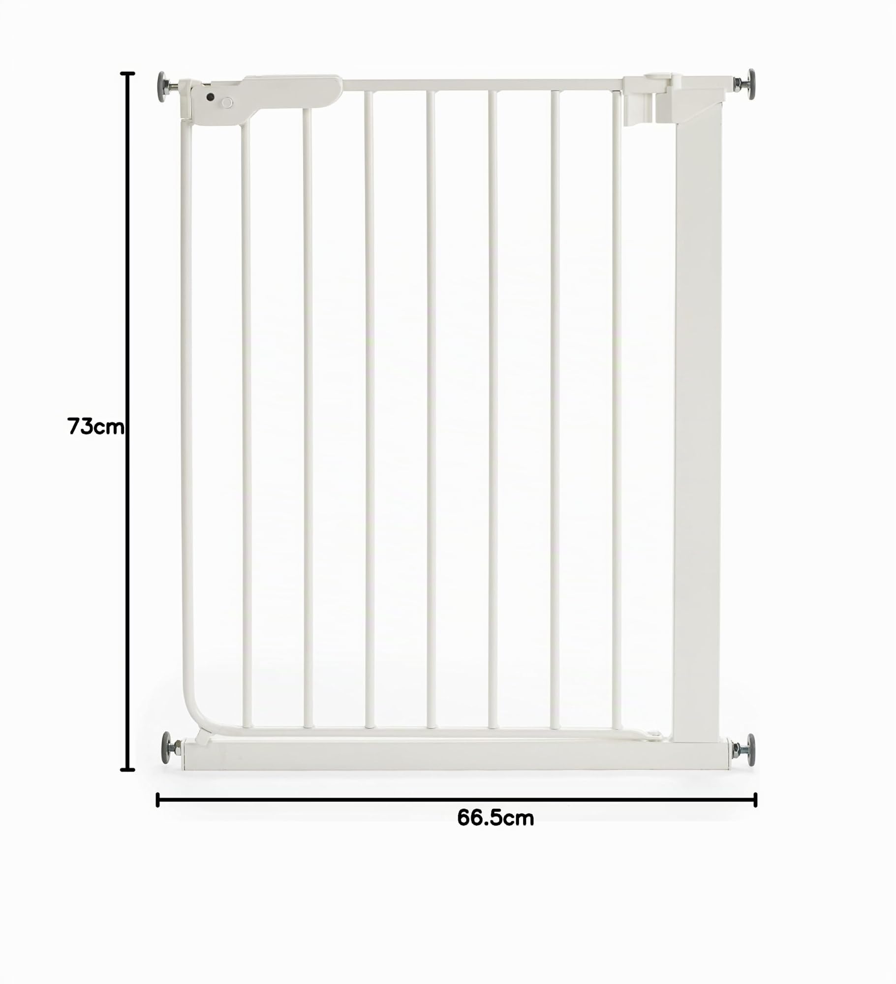 Barriera di sicurezza BabyDan Slim Fit per porte e scale: per aperture strette, 60,5 - 66,5 cm, bianca