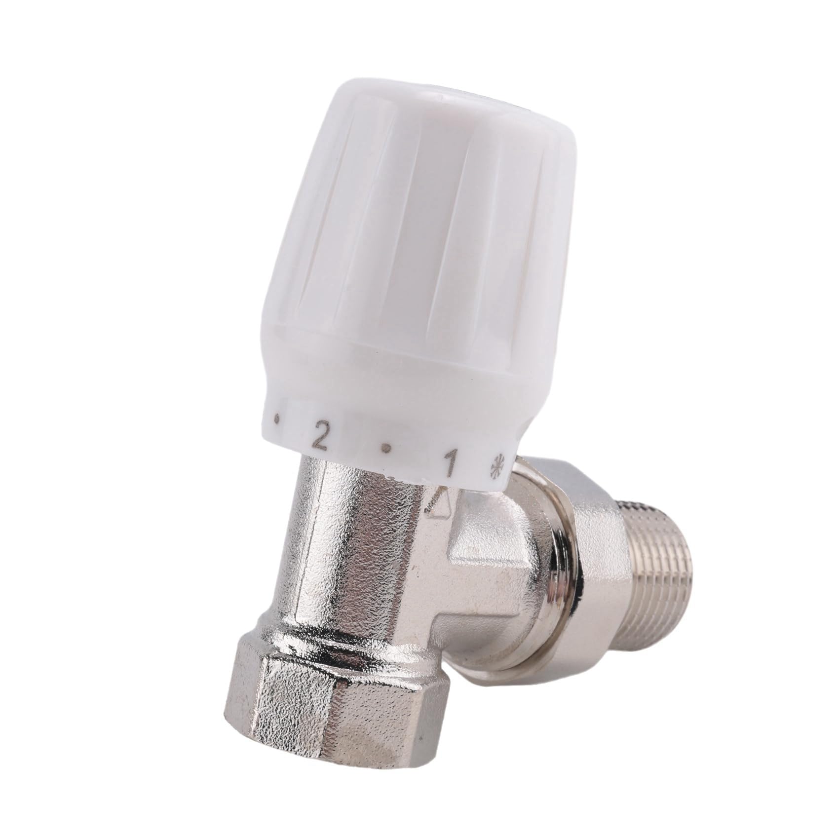 Válvula de Radiador Termostático 10 Piezas 15mm x 1/2 Pulgadas Válvula de Radiador Termostático de ángulo Termostático TRV para Oficina Casa