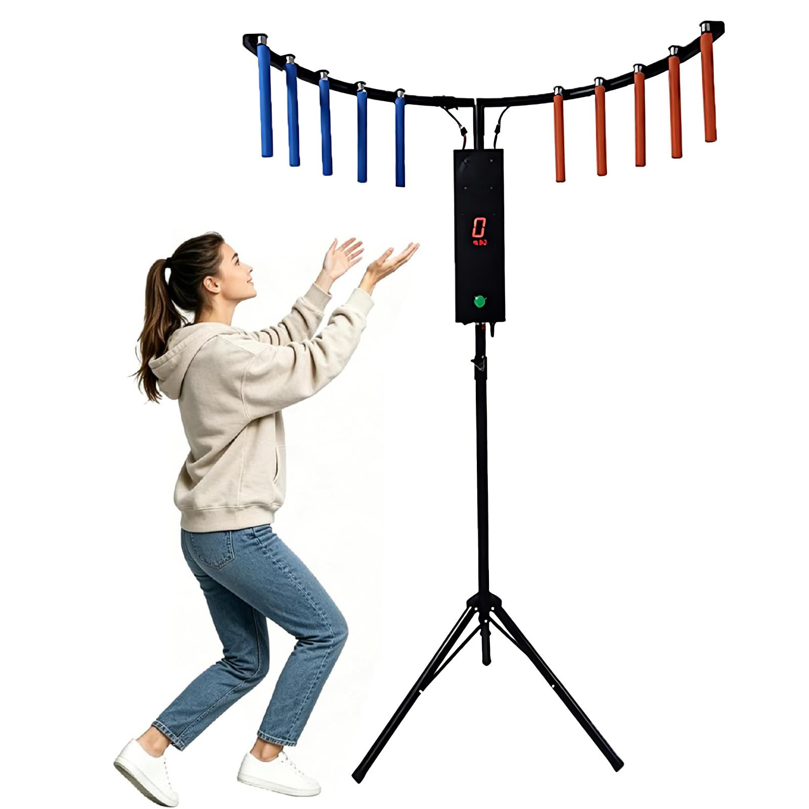 Wangyingxu Hand Eye Coordination Training Catching Stick Game Reflex Sticks, Hand Eye Coordination Training Game, Catching Stick Arcade Game for Party, Business and Family Game Night Black