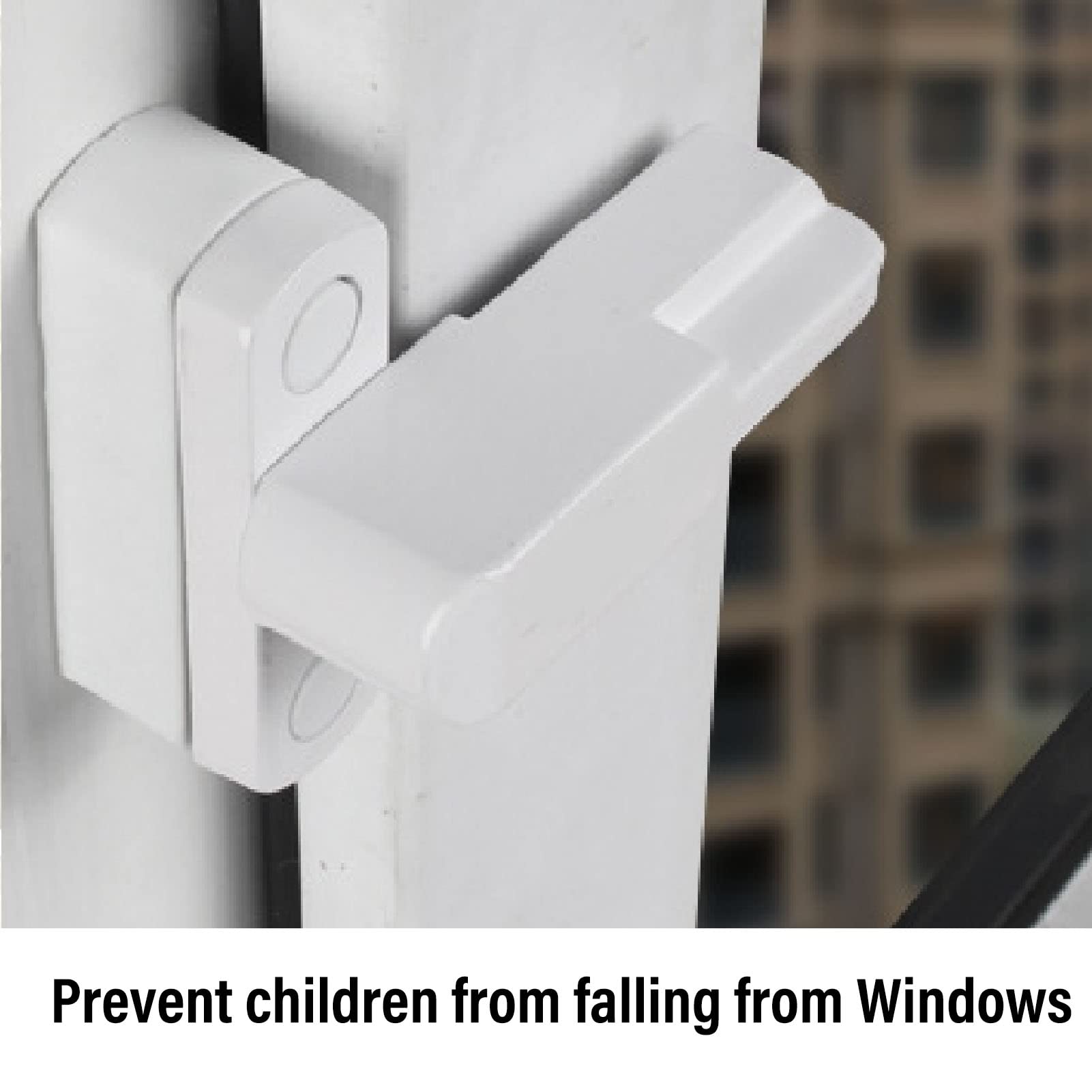 Sash Blocker Window Jammer Aluminum Alloy T Type Door Window Restrictor Lock Window Latch Sash Lock (White) - Image 3
