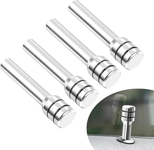 jogpun Paquete de 4 pomos para cerradura de puerta de automóvil, pasadores de bloqueo de puerta interior, perno de puerta de 1.92 x 0.47 pulgadas,