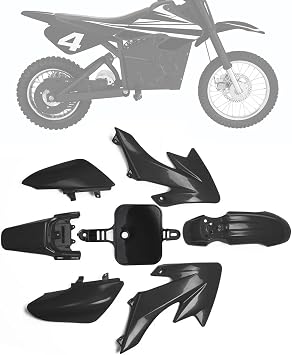 Plastic Kit Fender for CRF XR 50 CRF50 XR50 SSR 110 SSR 125 70cc Electric Dirt Pit Bike, Side Covers Body Fairing Protector Universal for Most Pit Bike MX 650 MX650 Needs to Be Modified