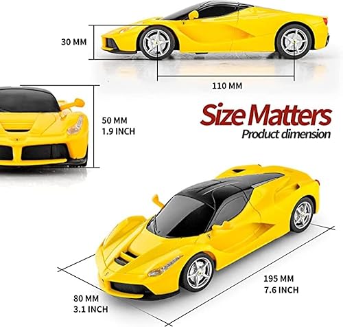 Miniatura 4 de 100 CLASSIC Coche RC con licencia oficial Ferrari LaFerrari LaFerrari LaFerrari RC Car Series 124 Escala Completa Función Eléctrica Deporte Carreras