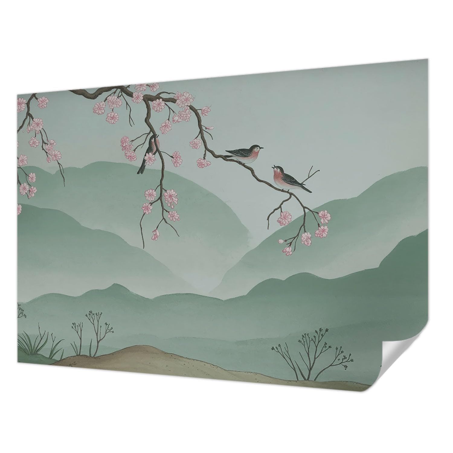 Papier peint adhésif haute qualité panoramique 208x146 cm motif japonais