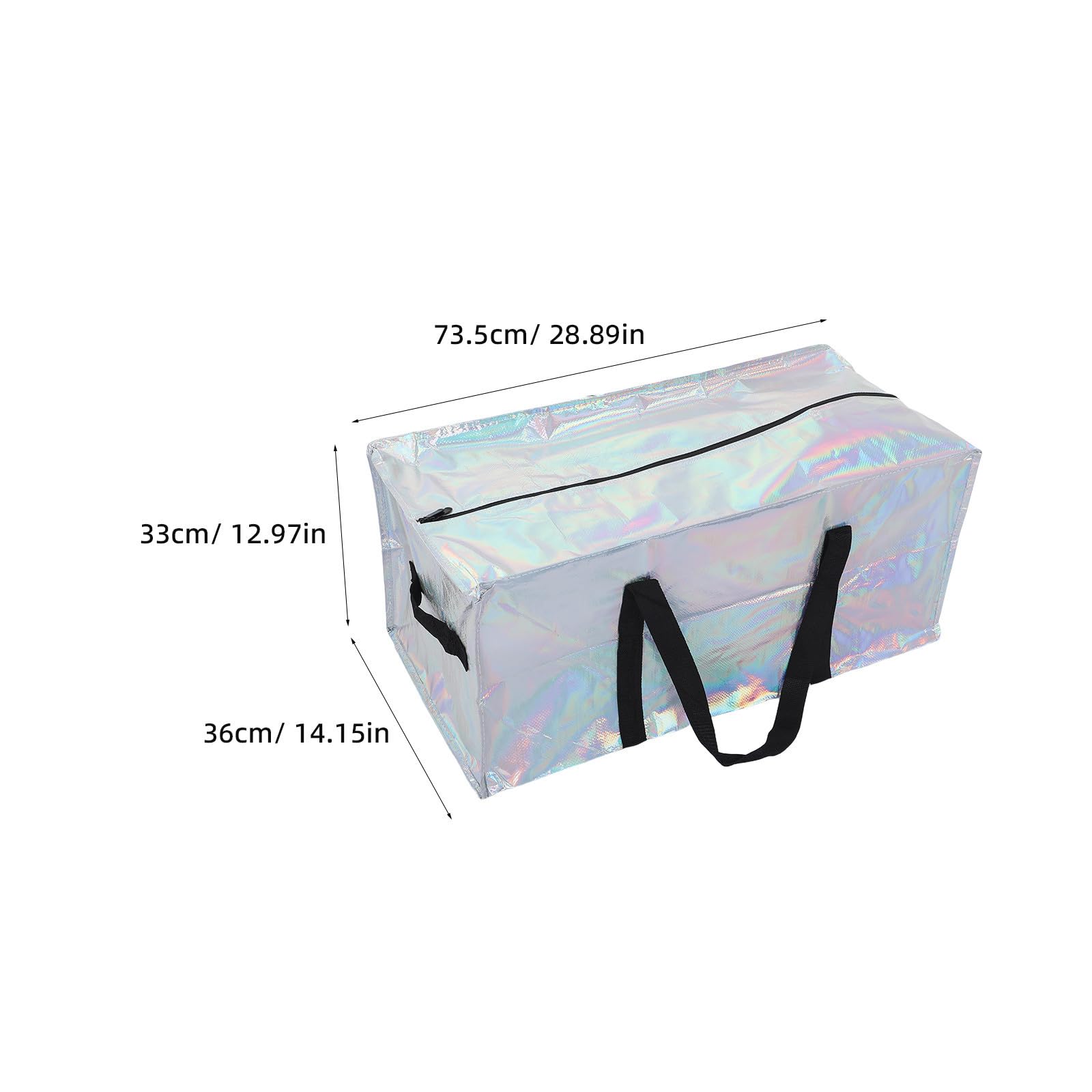 Kichvoe 4 Pezzi Sacchetto con Cerniera Rinforzata e Manici Larghi Extra Large Oxford Resistente All'umidità Portatile per Trasloco per Coperte e Indumenti Durante Traslochi e Dormitorio