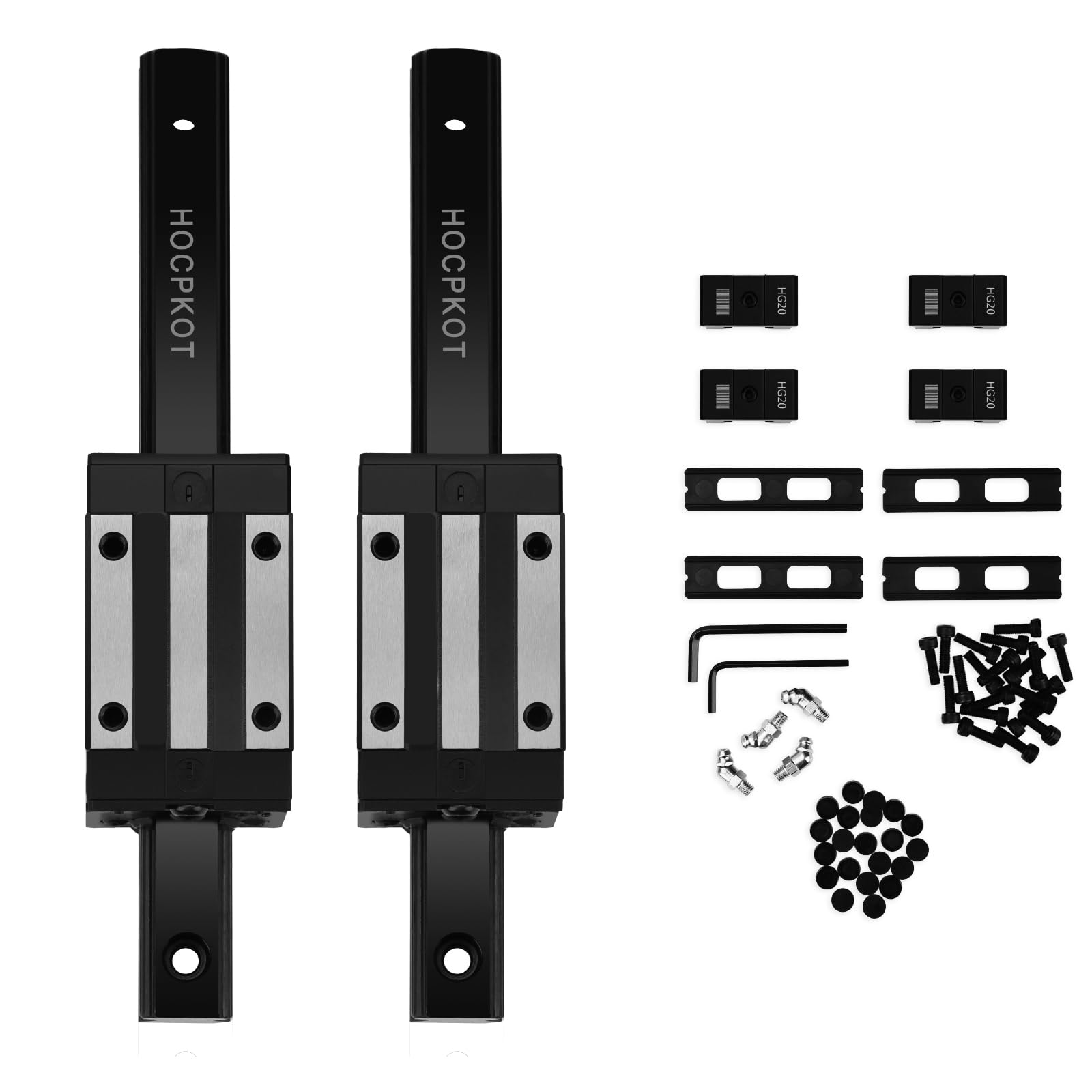 150mm / 5.91 inch HGR20 Linear Guide kit,2pcs 150mm hgr20 Linear