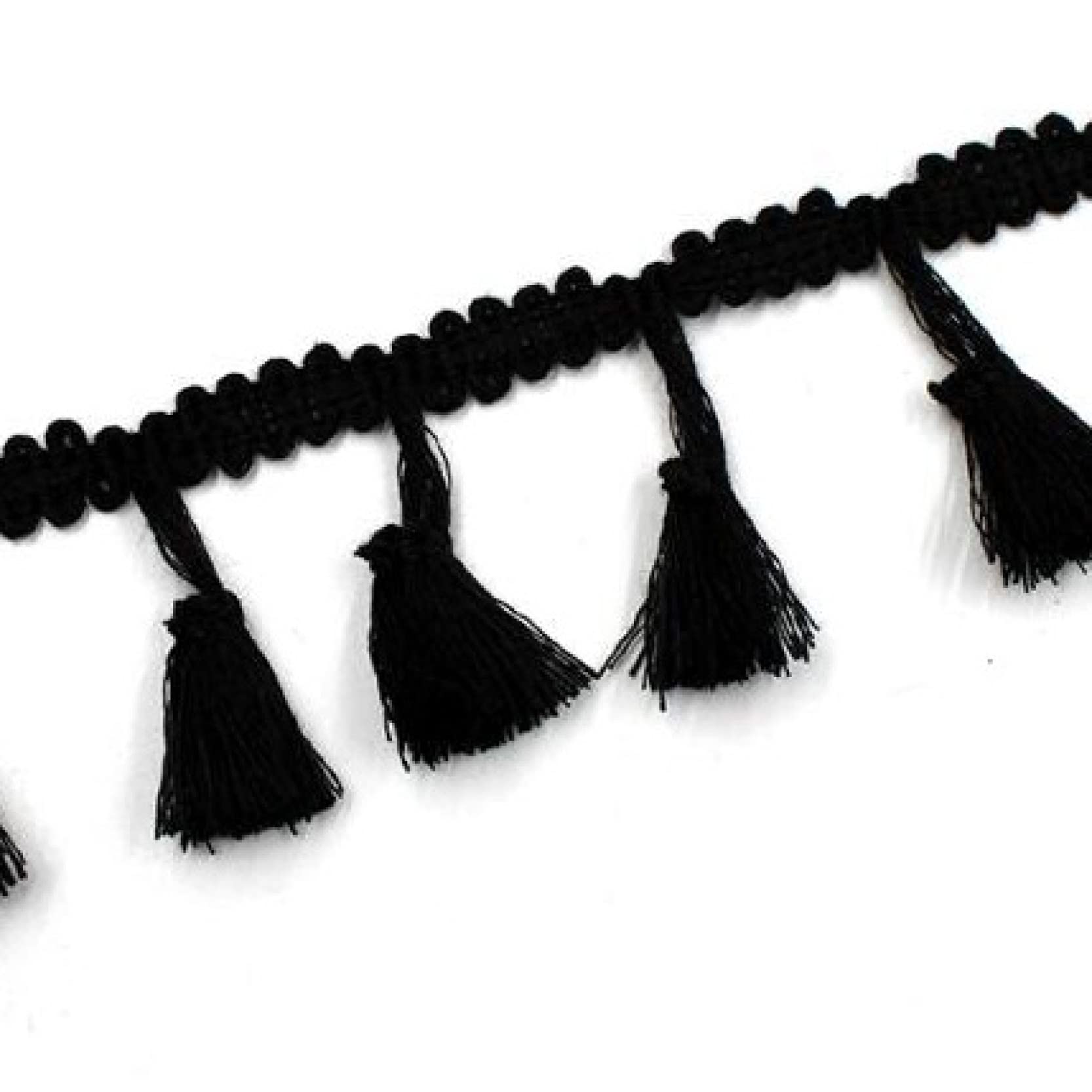 Garniture à Franges à Pompons, Ruban à Franges en Dentelle, 2 mètres, for Confection de Robes de mariée Latines, Rideaux Faits à la Main(Transparent)